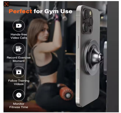 Suporte Magnético Duplo 360° para Telemóvel no Ginásio