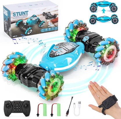 Carro de acrobacias RC – Controlo remoto e de movimento manual 4WD