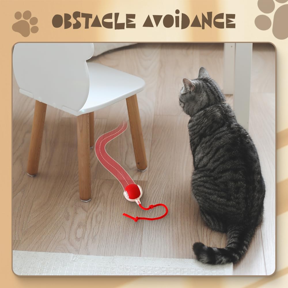 Bola de Brinquedo Automática Interativa para Cão e Gato - Recarregável, Mastigável, Auto-Rolante