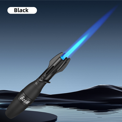 Isqueiro Maçarico Rocket – Maçarico de Butano de Chama Azul à Prova de Vento com Trava de Segurança e Design Fidget Spinner