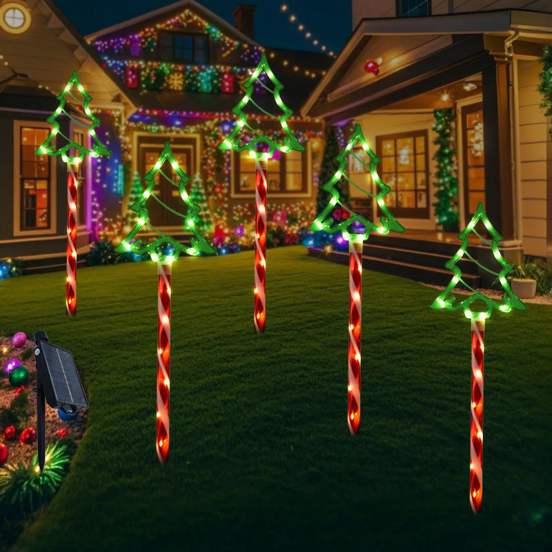 Luz Solar LED Impermeável para Árvore de Natal – Decoração de Jardim e Relvado Exterior