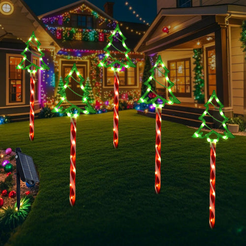 Luz Solar LED Impermeável para Árvore de Natal – Decoração de Jardim e Relvado Exterior