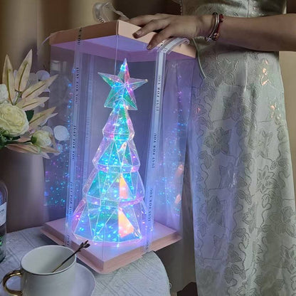 Luz nocturna USB de árbol de Navidad – Decoración navideña iluminada de 38 cm