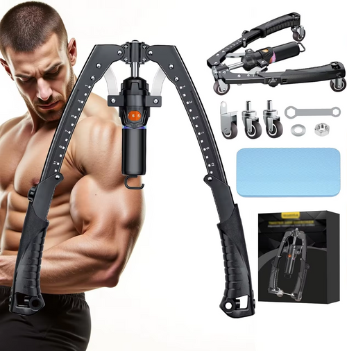 Ejercitador hidráulico de brazo y pecho Power Twister | Gimnasio en casa con resistencia ajustable