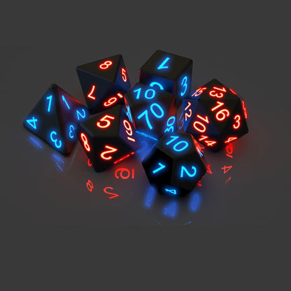 Rechargeable LED RPG Dice Set (7-Piece Light-Up Electronic Dice)