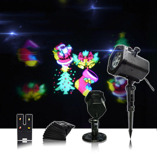Proyector LED de Luces de Navidad para Exteriores – 12 Diapositivas Intercambiables para Navidad, Halloween, Pascua, Año Nuevo y Decoraciones de Fiesta Estacionales, Lámpara de Proyección Impermeable