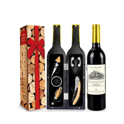 Wine Bottle Shaped Wine Opener Gift Set