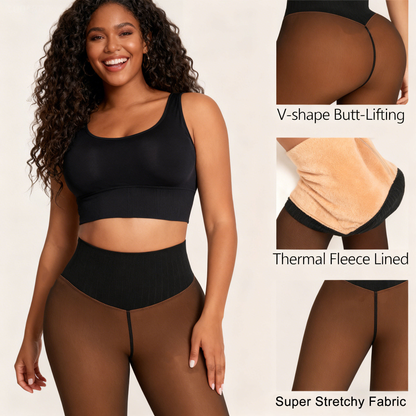 Magic Waist Snatch Fleece-Lined Shapewear Tights