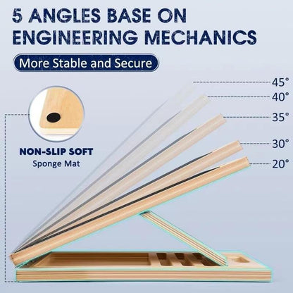 Adjustable Wooden Calf Stretch Slant Board (5 Levels)