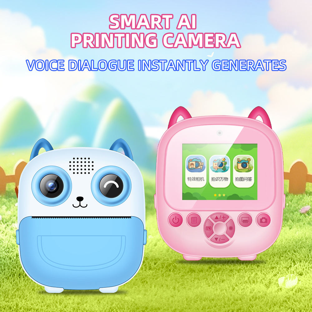 Portable Kids’ AI Wireless Thermal Printer & Camera