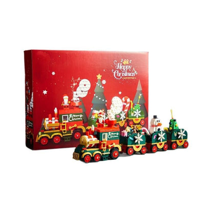 Bloques de construcción de trenes de Papá Noel