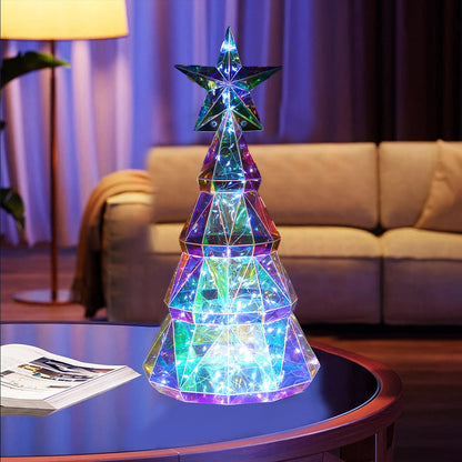Luz nocturna USB de árbol de Navidad – Decoración navideña iluminada de 38 cm