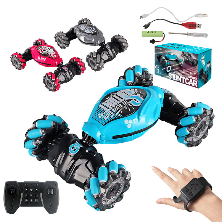 Carro de acrobacias RC – Controlo remoto e de movimento manual 4WD