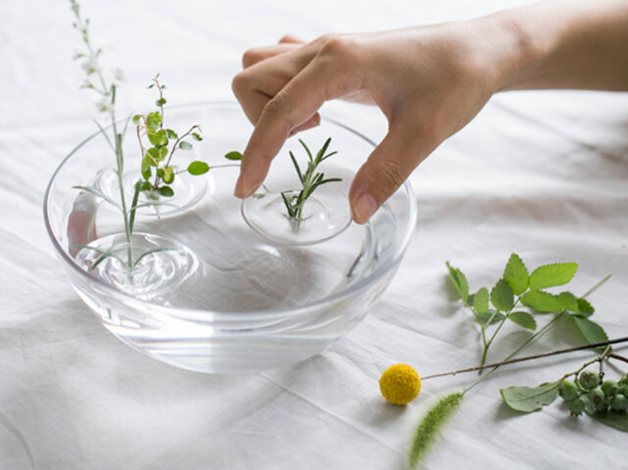 Japanese Floating Ripple Glass Vase