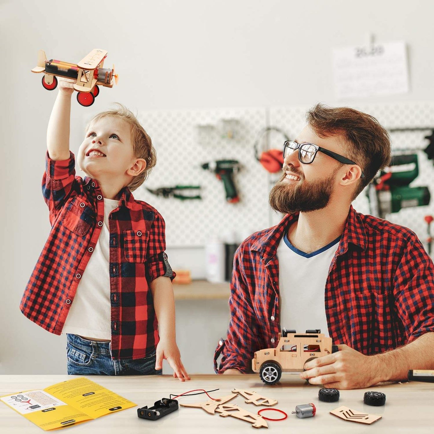 Kit de Construção 3D de Veículos em Madeira STEM