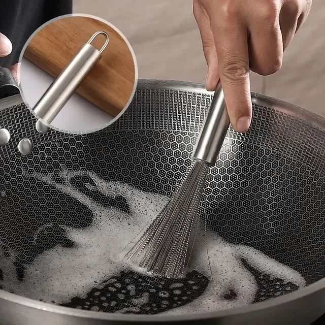Escova de Lavar Louça de Aço Inoxidável