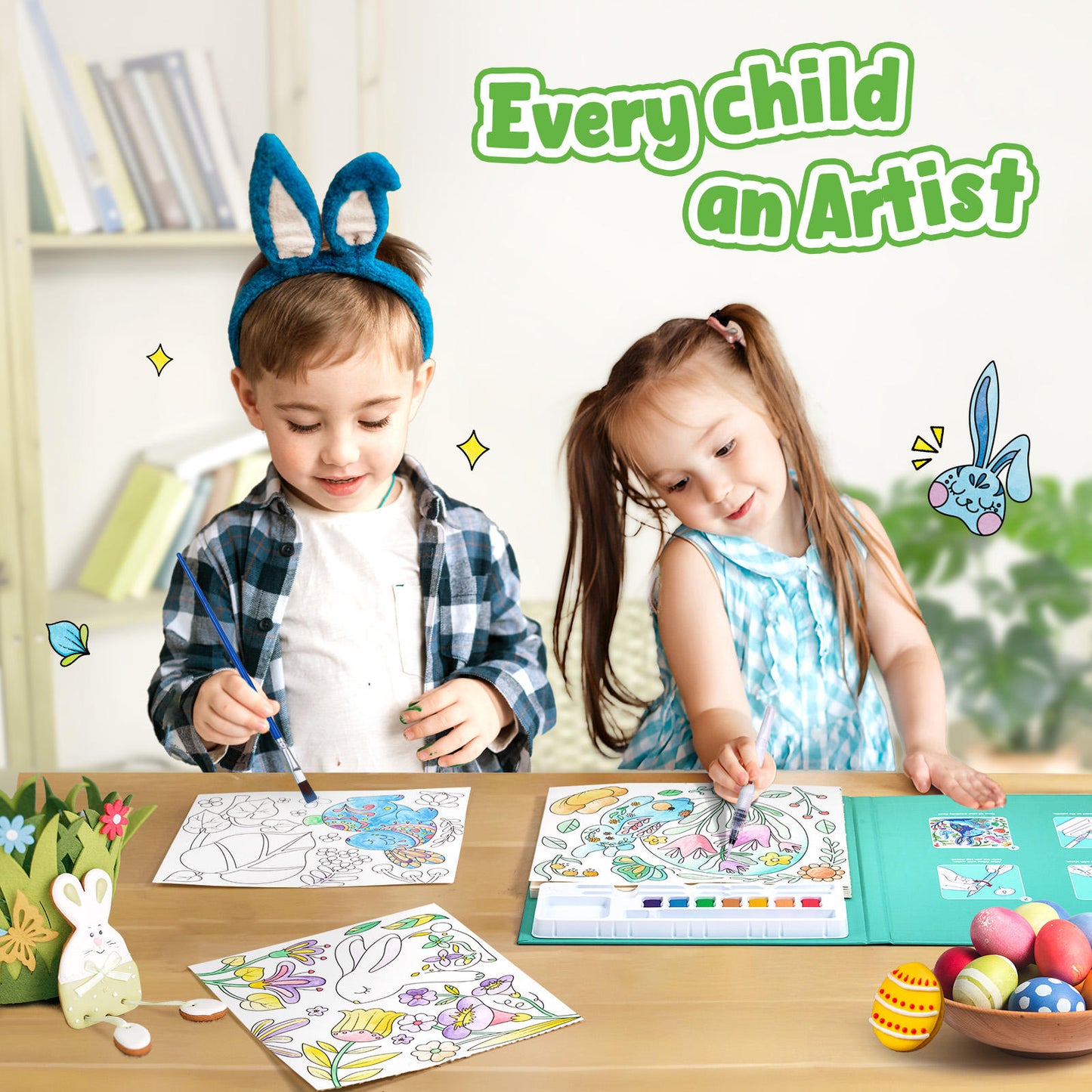 Libro para colorear con agua sin desorden para niños