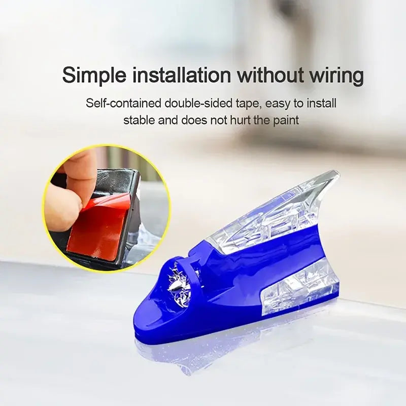Car Decorative Shark Fin Antenna Wind Power Light