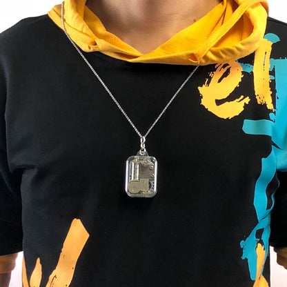Collar con colgante de caja de música y minillaveo (accesorio de regalo de acrílico)