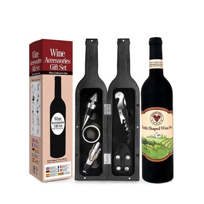 Wine Bottle Shaped Wine Opener Gift Set