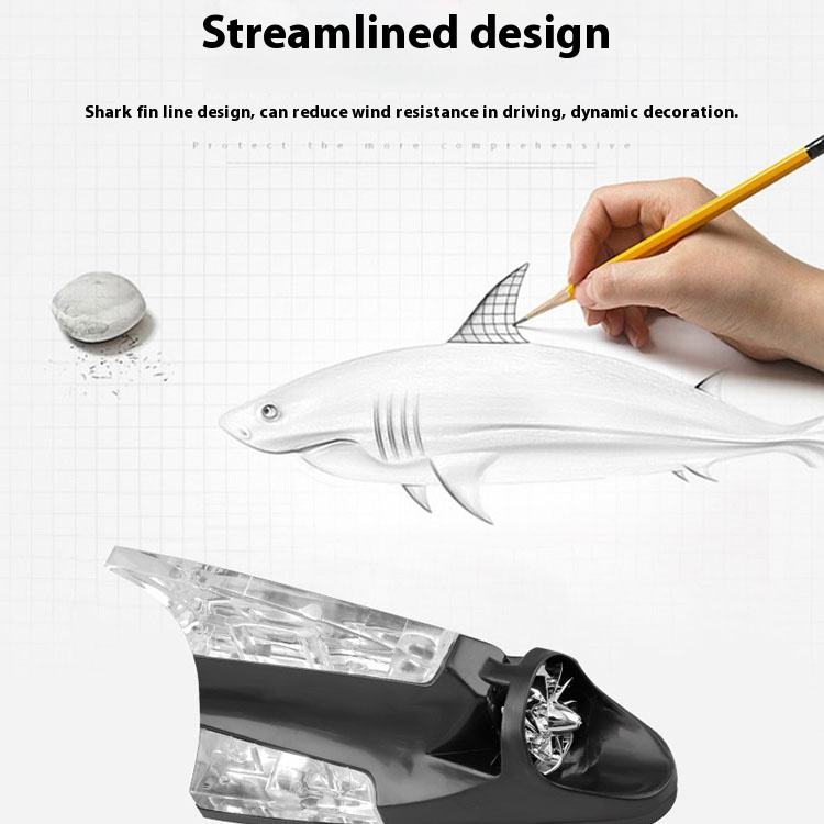 Car Decorative Shark Fin Antenna Wind Power Light