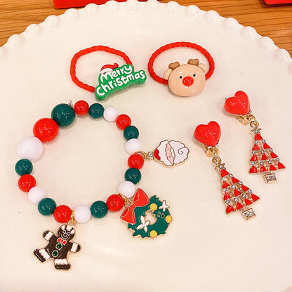 Handmade Christmas Beaded Bracelet Set