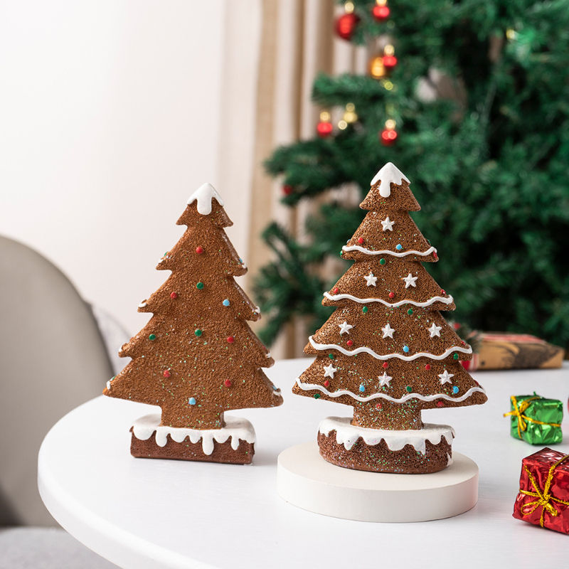 Adornos de Navidad de Jengibre para Árbol - Decoración de Mesa y Estantería Navideña