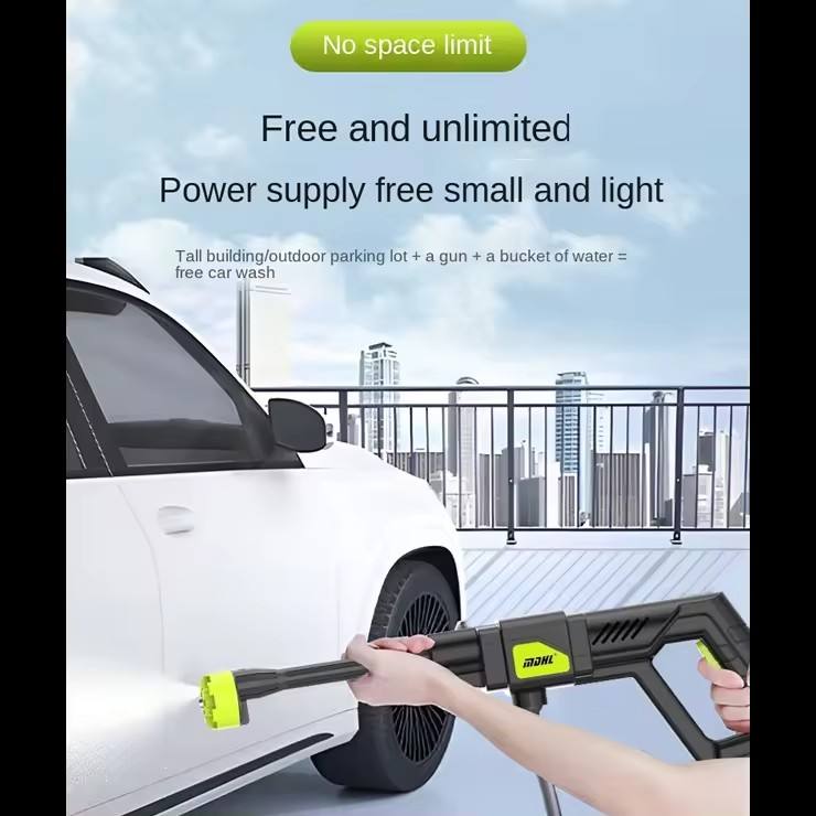 Wireless High-Pressure Car Wash Gun & Foam Cannon - Portable Rechargeable Kit