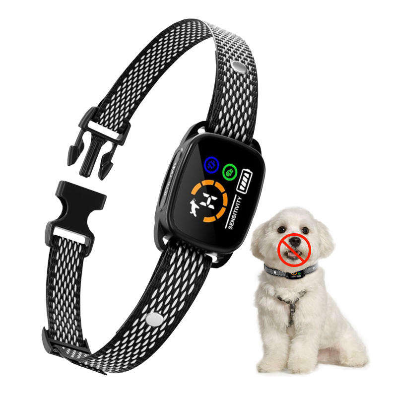 Rechargeable Anti Bark Collar - No Shock Smart AI Chip - Color Screen & Dual Vibration Modes