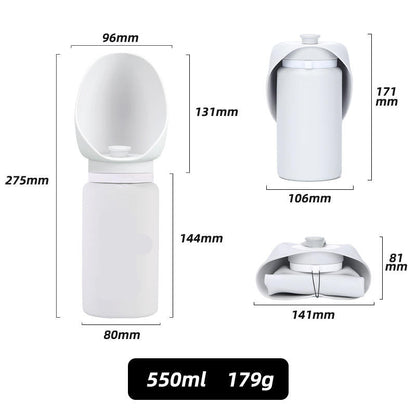Garrafa Dobrável para Animais de Estimação com Copo (550ml)