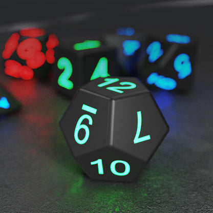 Rechargeable LED RPG Dice Set (7-Piece Light-Up Electronic Dice)