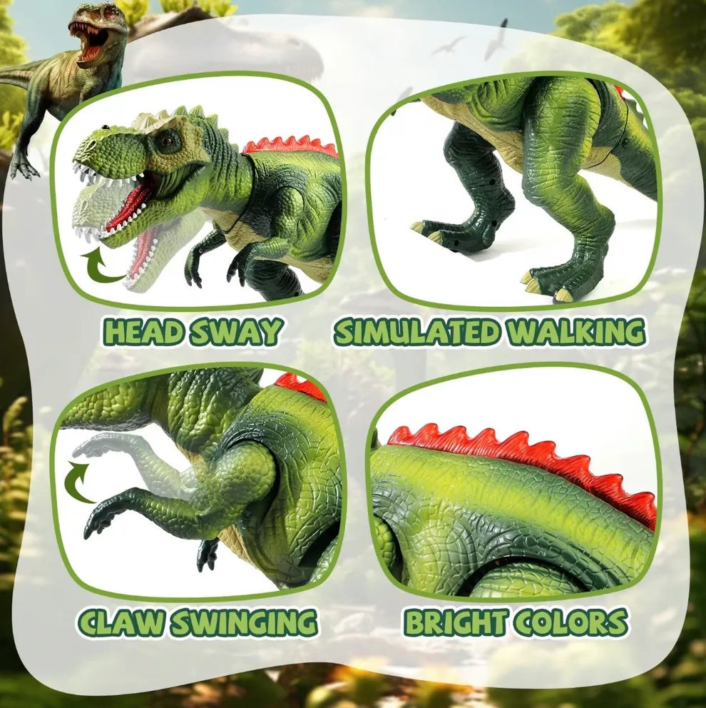 Fire-Breathing Dinosaur Toy – Walking, Roaring, Light-Up Action Figure