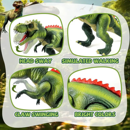 Fire-Breathing Dinosaur Toy – Walking, Roaring, Light-Up Action Figure