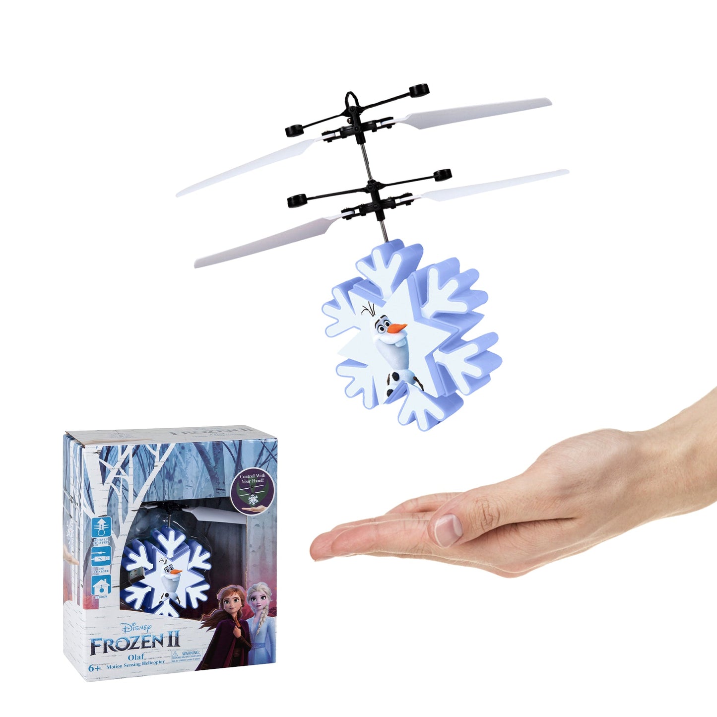 Helicóptero Bola OVNI de Infravermelhos com Deteção de Movimento Olaf, Disney Frozen