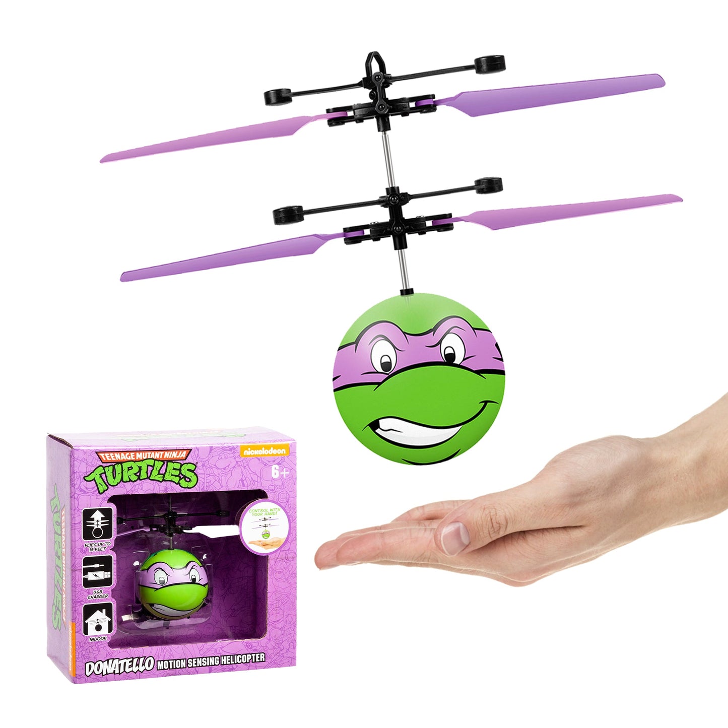 Helicóptero Bola OVNI IR Donatello TMNT da Nickelodeon