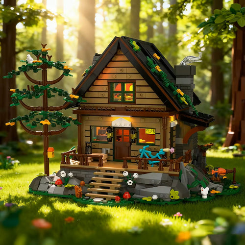 Set de bloques de construcción navideños con luces LED – Juguete creativo de ensamblaje DIY para niños