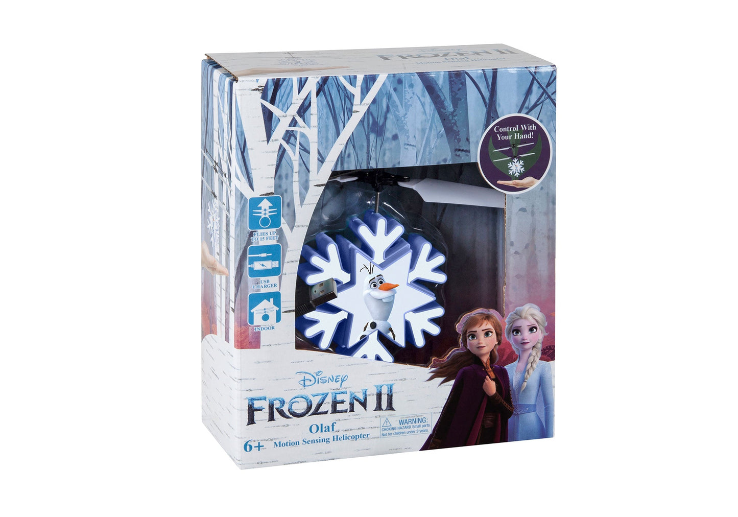 Helicóptero Bola OVNI de Infravermelhos com Deteção de Movimento Olaf, Disney Frozen