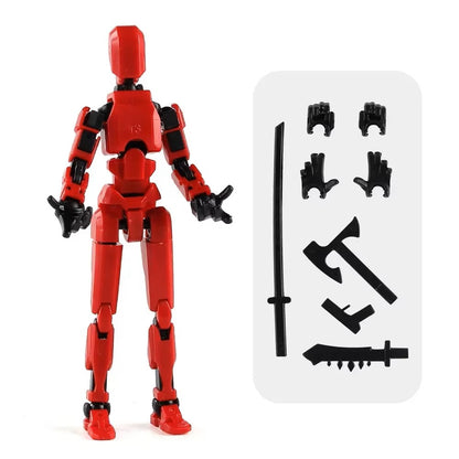 DIY 13-Joint Articulated Action Figure - 3D Printed Posable Dummy