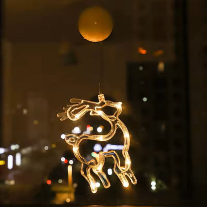 Luzes de Fada de Natal – Luzes Solares LED em Cortina de Estrelas e Luas