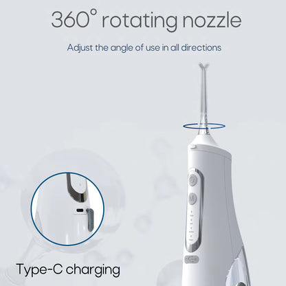Portable Cordless Water Flosser – 310ml Large Water Tank Oral Irrigator – USB Rechargeable