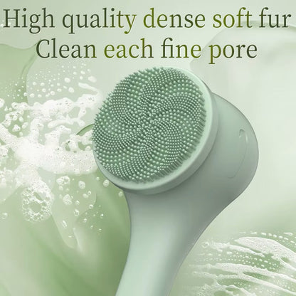 6-in-1 Electric Silicone Bath Brush – Long Handle Rotating Shower Massager