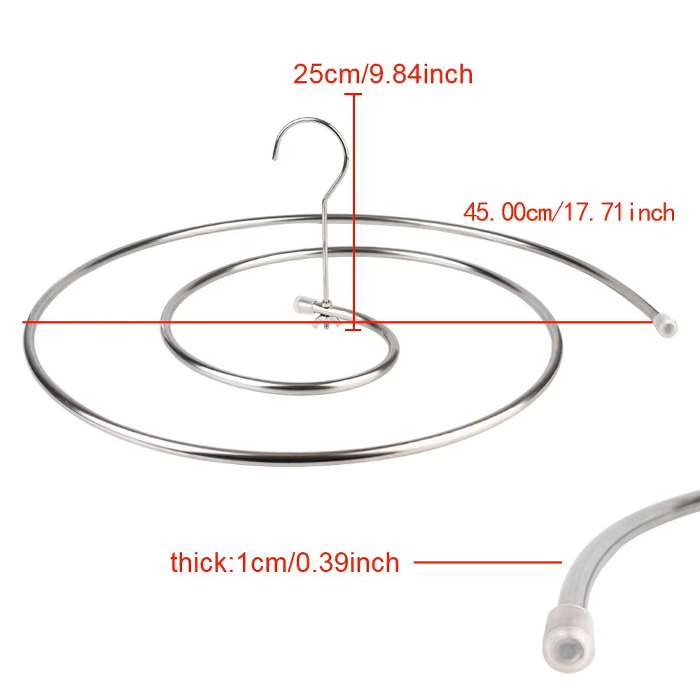Colgador de sábanas redondo en espiral – Tendedero de acero inoxidable que ahorra espacio para edredones, mantas y ropa de cama grande (Almacenamiento doméstico giratorio)