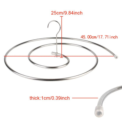 Colgador de sábanas redondo en espiral – Tendedero de acero inoxidable que ahorra espacio para edredones, mantas y ropa de cama grande (Almacenamiento doméstico giratorio)