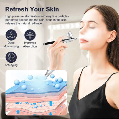 Máquina portátil de microdermoabrasión de diamante para peeling facial - Limpiador profundo de poros y extractor de espinillas al vacío - Para exfoliación y rejuvenecimiento de la piel