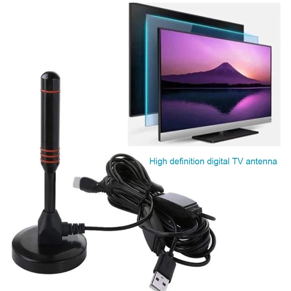 Antena Portátil de TV Digital HD com Amplificador (Interior e Exterior, DVB-T2)