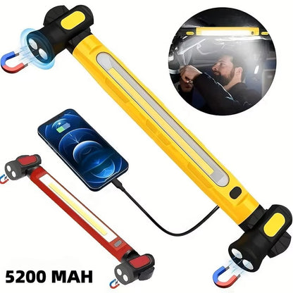 Luz de Trabalho Magnética Recarregável para Automóvel e Oficina