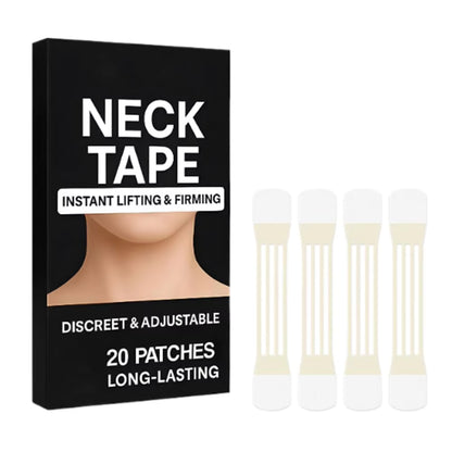 20 Adesivos Invisíveis de Lifting para o Pescoço - Adesivos Elásticos À Prova de Água para Remover Rugas do Pescoço, para Aperto Instantâneo do Queixo e Firmeza da Pele