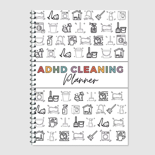 ADHD Cleaning Planner Spiral Notebook – Daily Chore Organizer & Task Management Tool for Adults