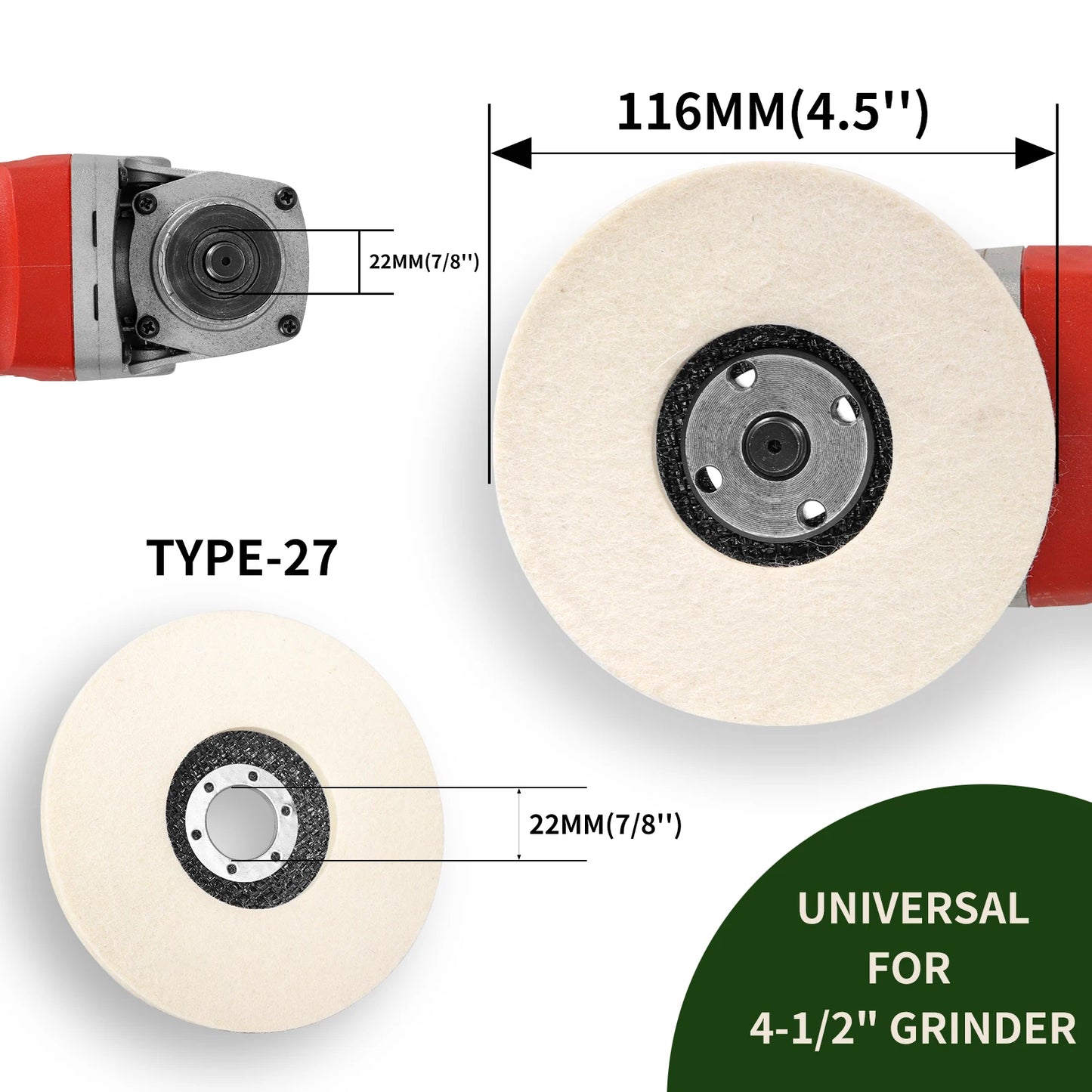 Wool Felt Polishing Disc for Angle Grinder