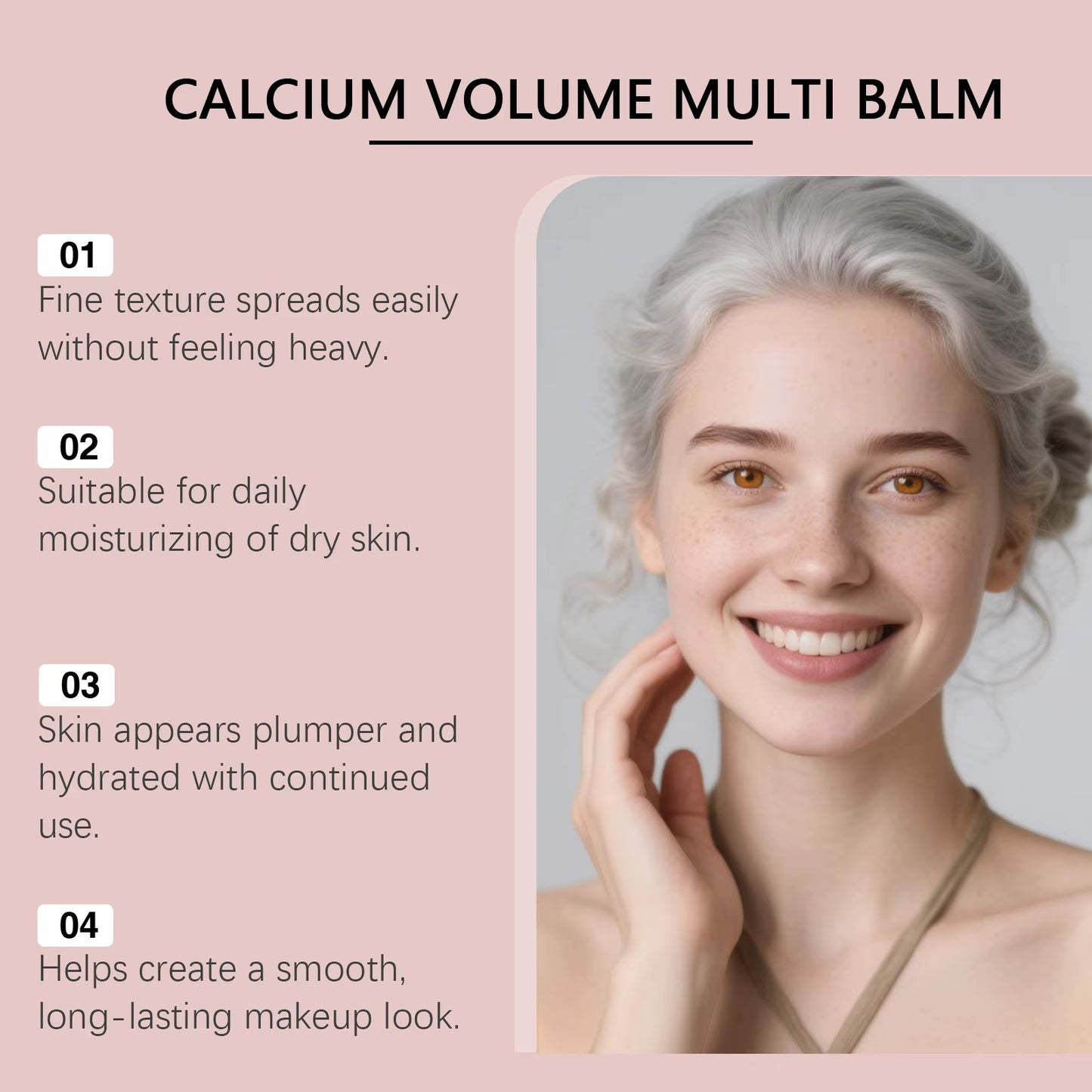 Barra iluminadora de calcio multi-bálsamo – Humectante facial y de cuello antienvejecimiento